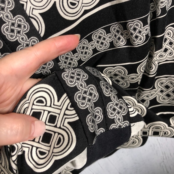 Diane Von Furstenberg Black/WhiteSilk-Jersey Dress - Picture 6 of 11